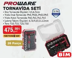 PROWARE TORNAVİDA SETİ 26 PARÇA